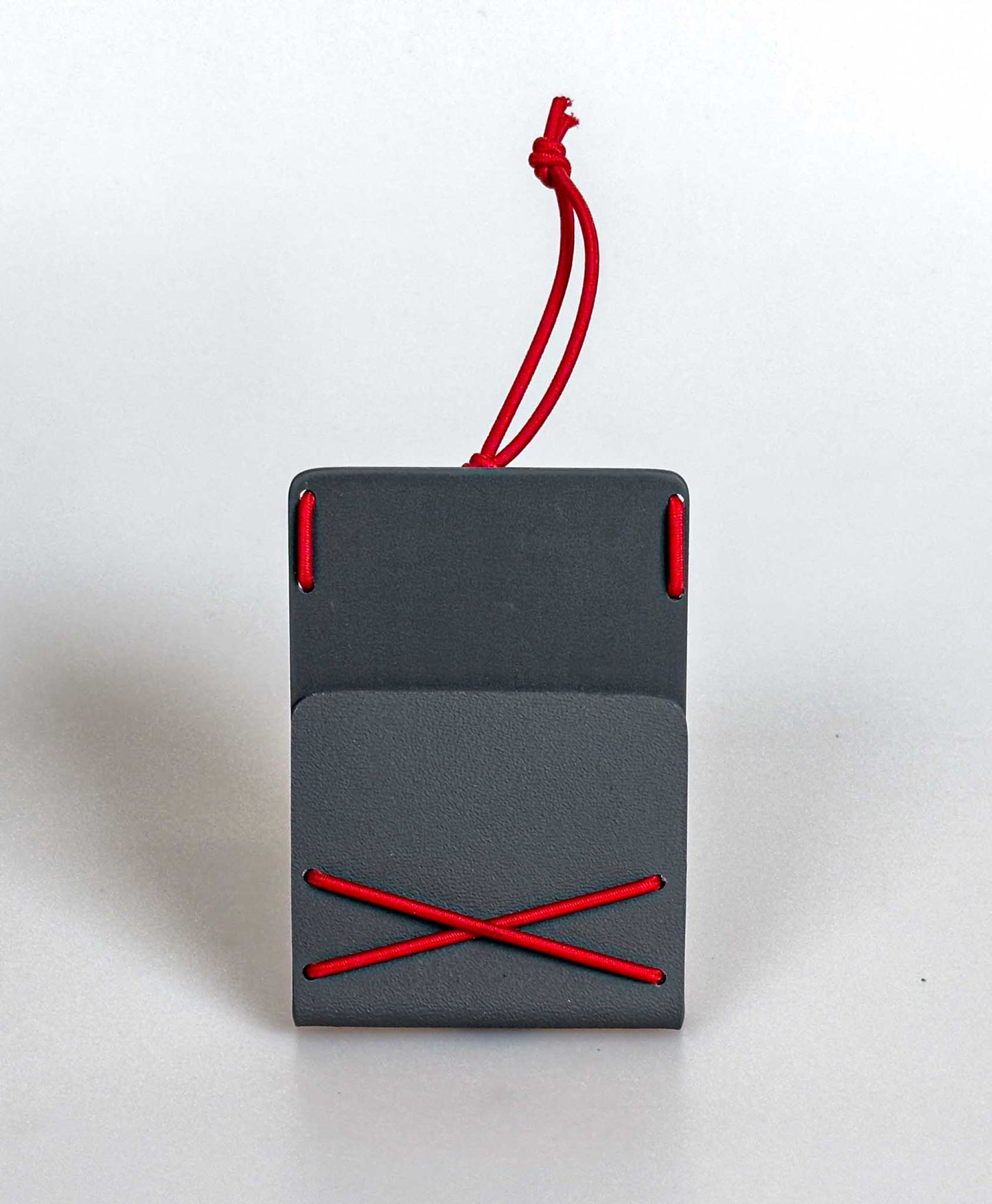 Bungee Mini Cardholder -Gray and Red