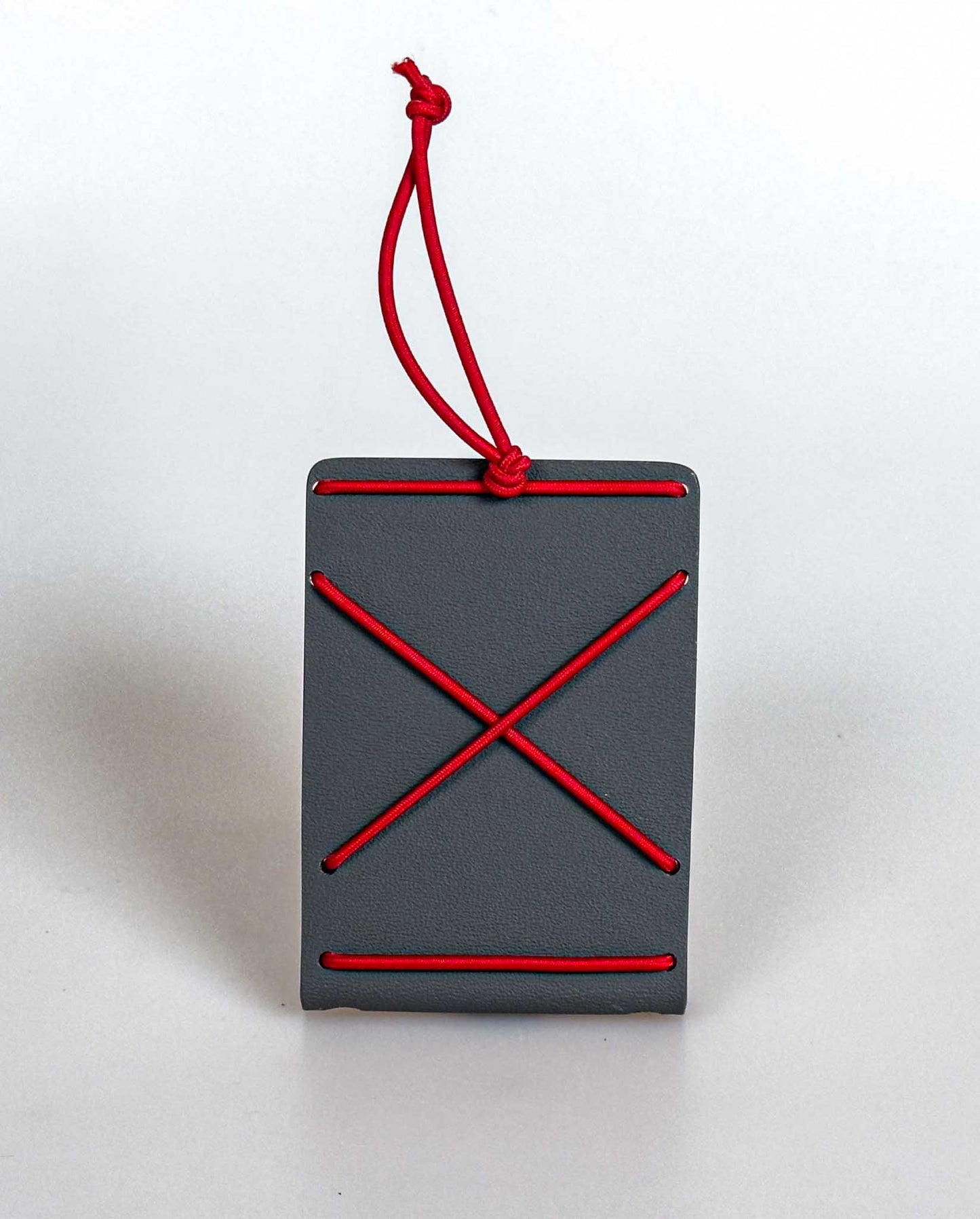 Bungee Mini Cardholder -Gray and Red