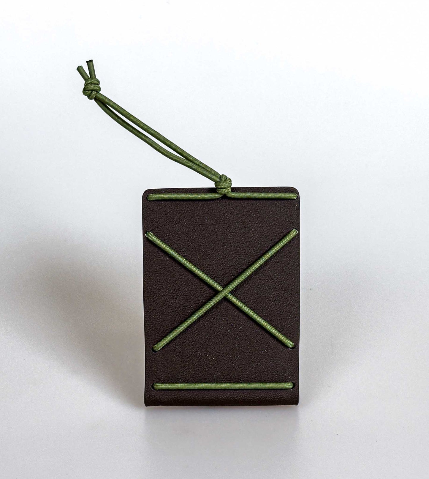 Bungee Mini Cardholder -Brown and Olivegreen