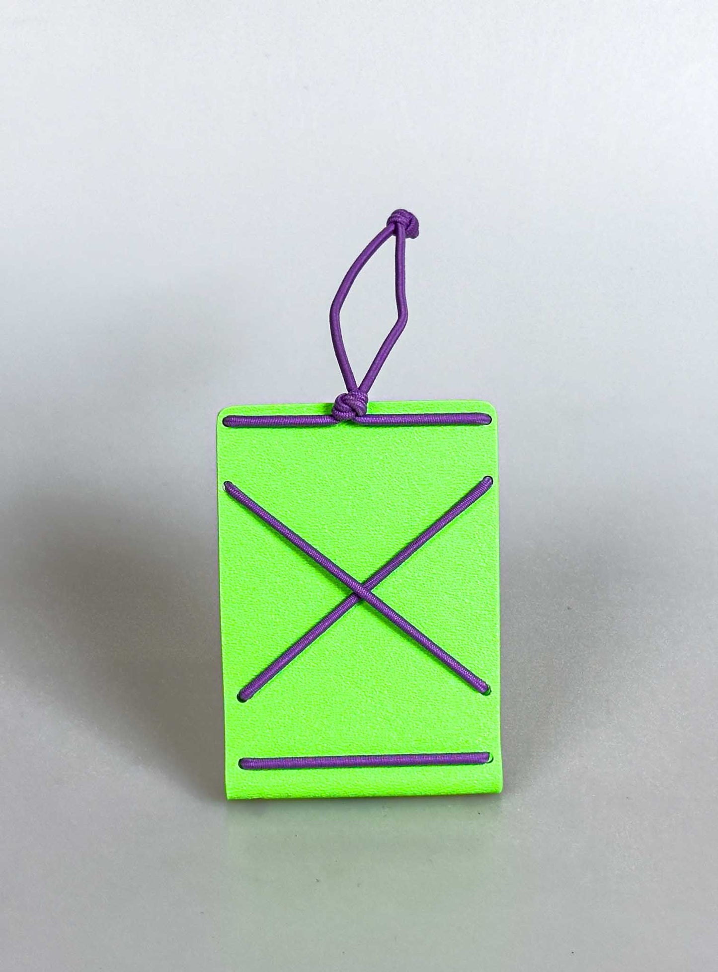 Bungee Mini Cardholder -Neon Green and Purple (Joker)