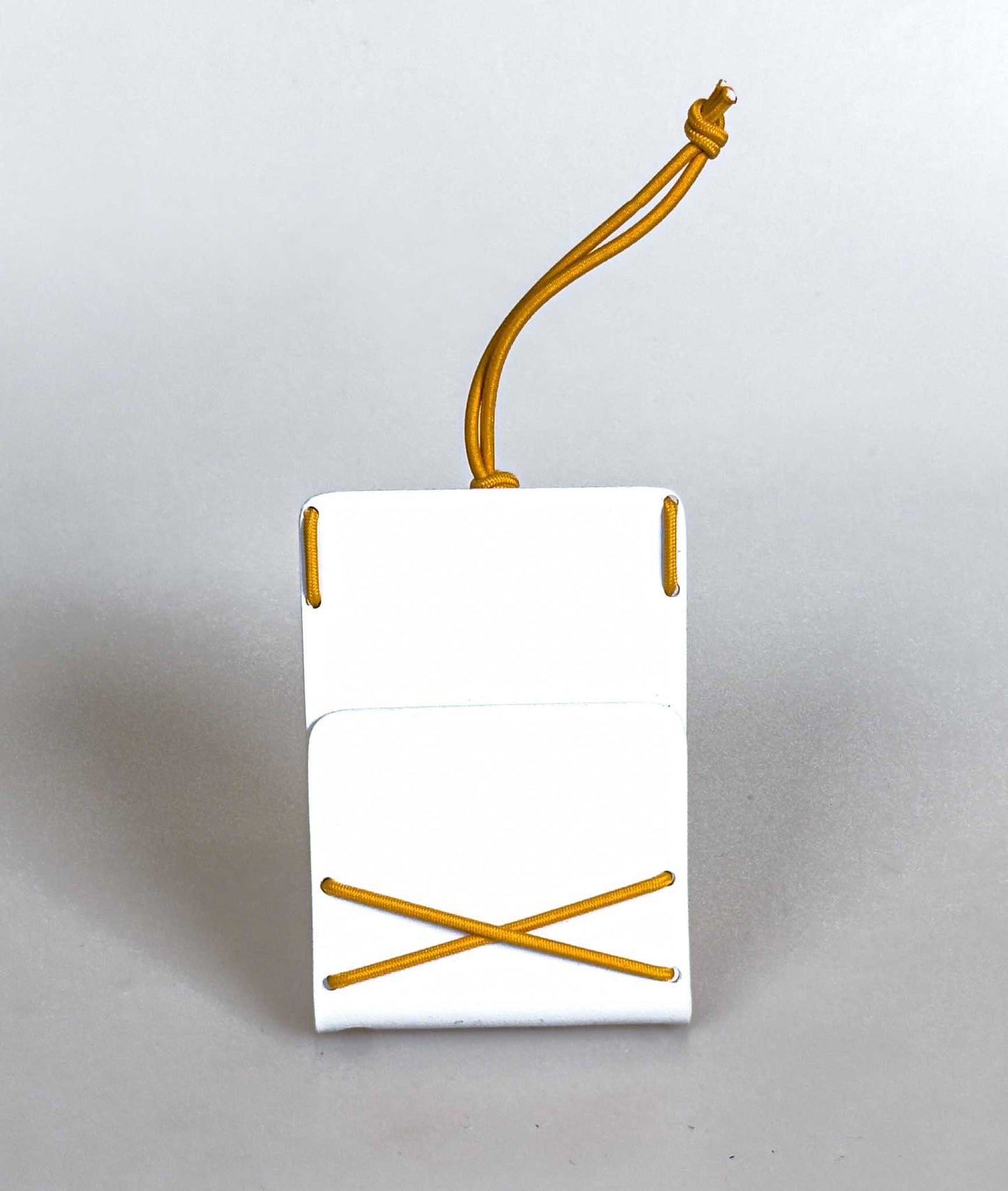 Bungee Mini Cardholder -White and Yellow