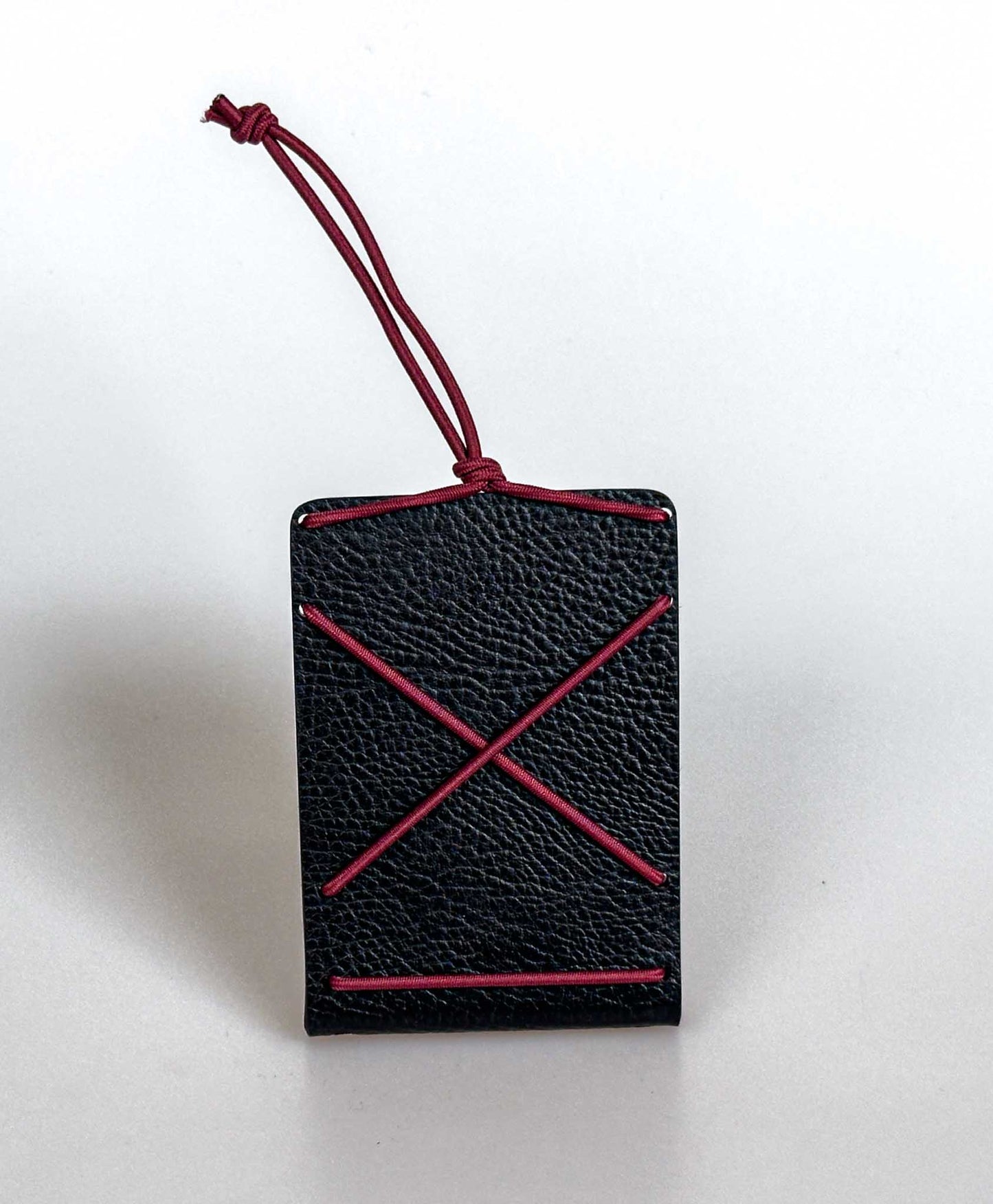 Bungee Mini Cardholder -Black Carbon and Bordeaux