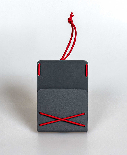 Bungee Mini Cardholder -Gray and Red