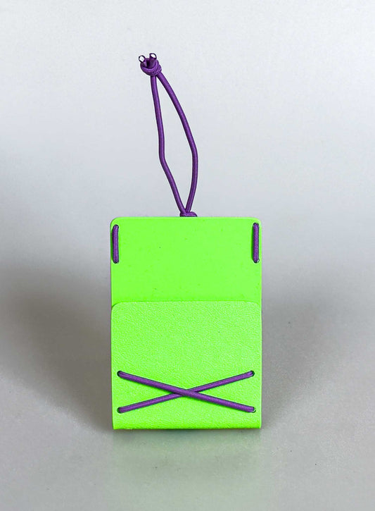 Bungee Mini Cardholder -Neon Green and Purple (Joker)