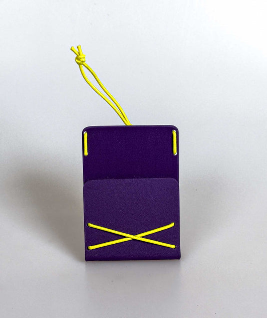 Bungee Mini Cardholder -Purple and Yellow