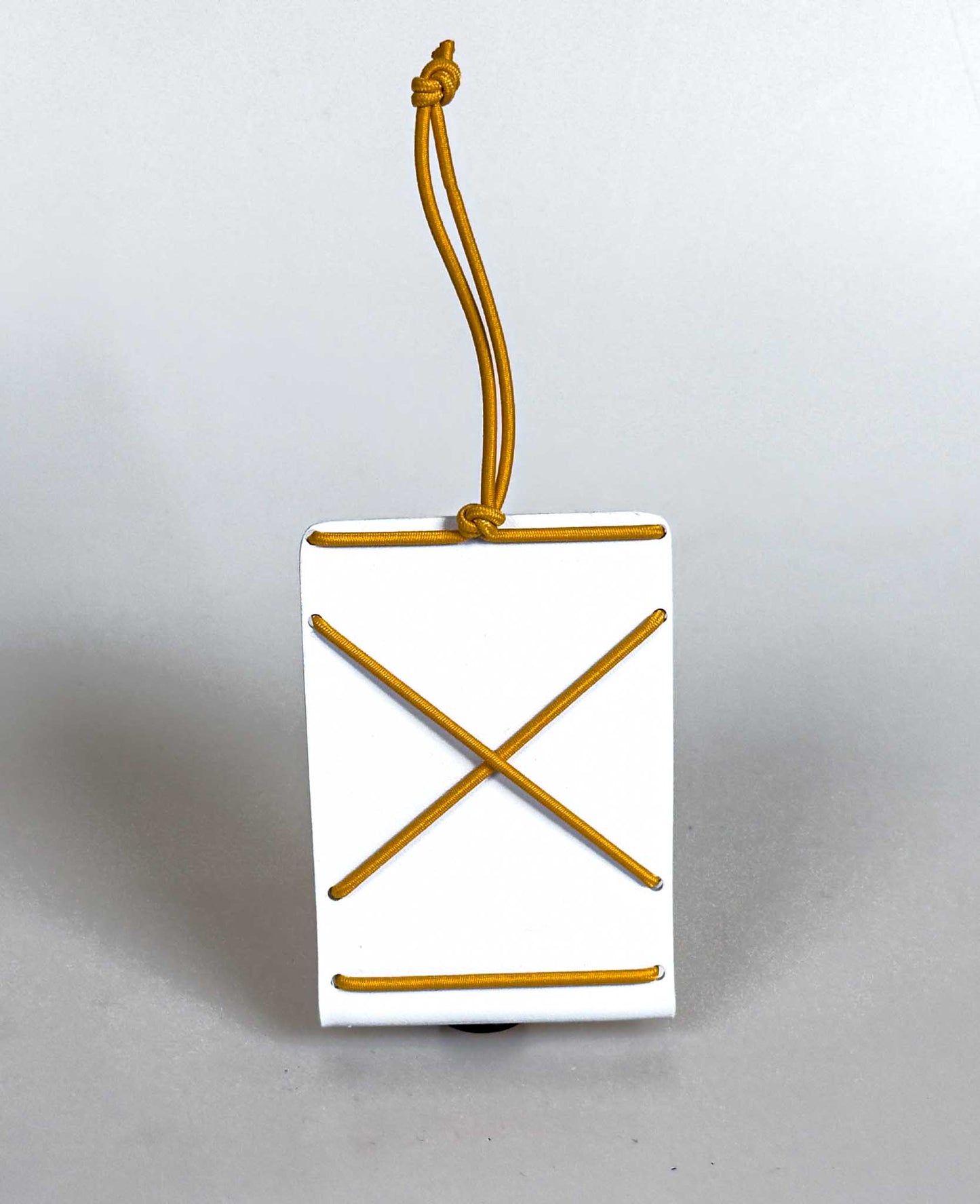 Bungee Mini Cardholder -White and Yellow