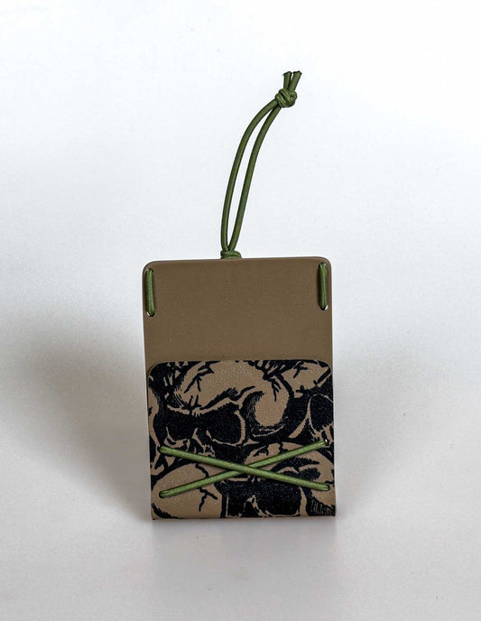 Bungee Mini Cardholder -Coyote Skull and Olivegreen