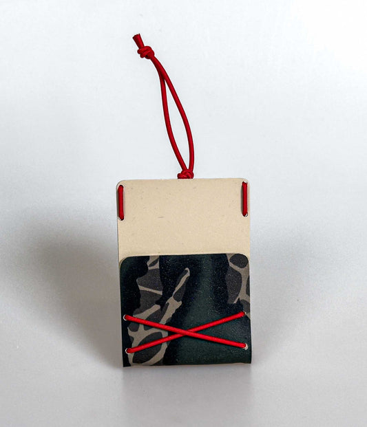 Bungee Mini Cardholder -Riptile Camo and Red