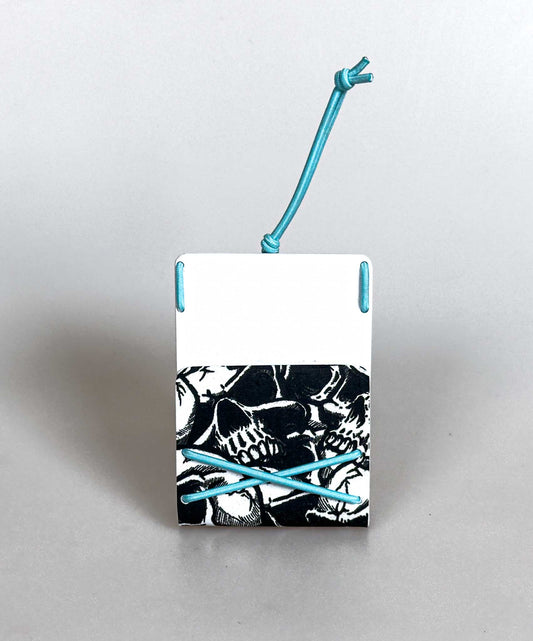 Bungee Mini Cardholder -White Skull and Tiffany