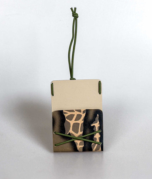 Bungee Mini Cardholder -Riptile Desert Tan and Olivegreen