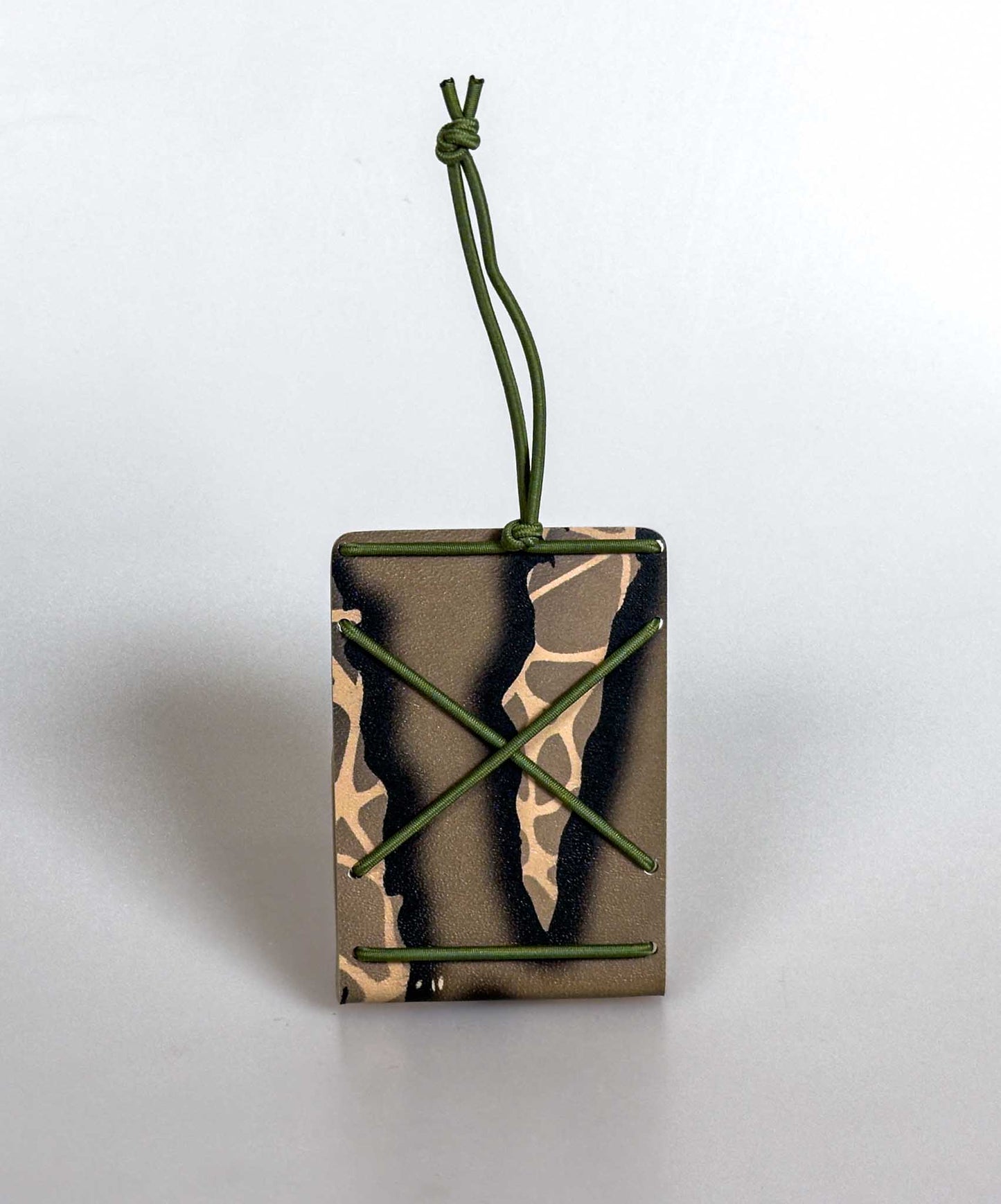 Bungee Mini Cardholder -Riptile Desert Tan and Olivegreen