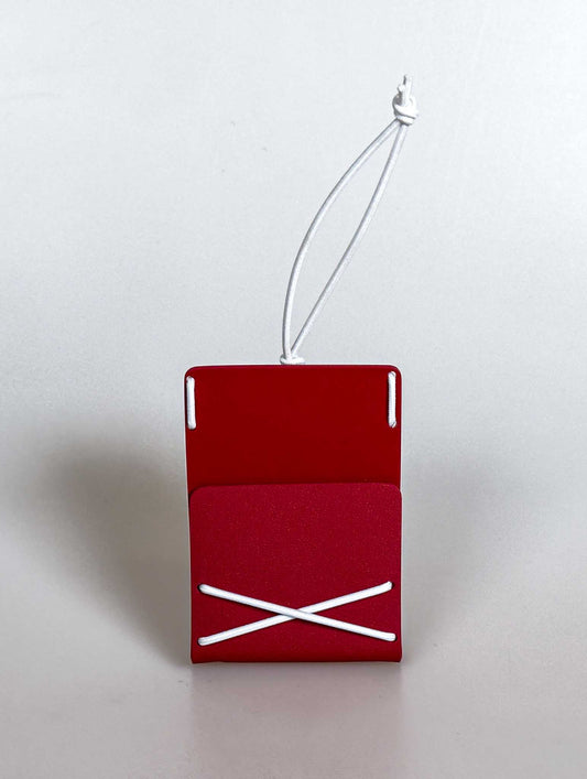 Bungee Mini Cardholder -Red and White (FCB)